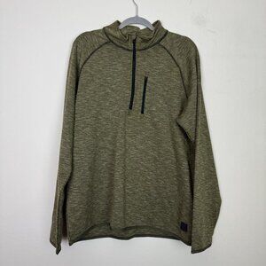 Vintage 1946 Mens 1/4 Zip Knit Sweater XL Moss Green Heather Nordstrom NWT